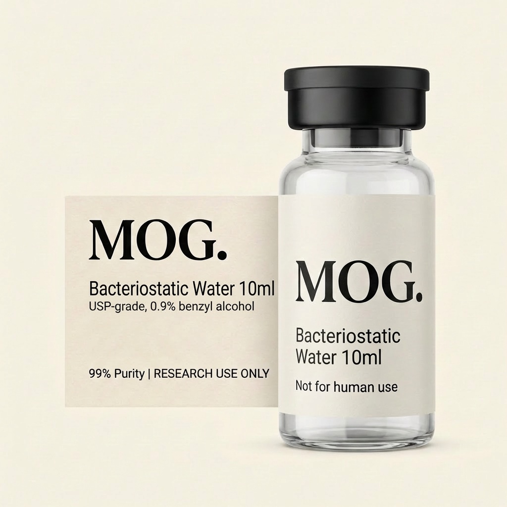 Bacteriostatic water 10ml USP-grade vial label